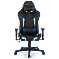 Resenkos Gaming Chair Computer Chair Office Chair, Reclining Swivel Massage Gaming Chair with Lumbar Support-Blue