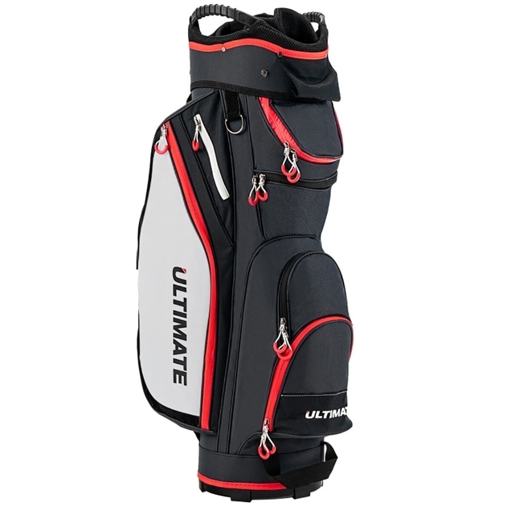 Resenkos Golf Carry Bag,Golf Cart Bag,9.5 Inch Golf Cart Bag with 14 Way Full-Length Dividers Top Organizer-Black