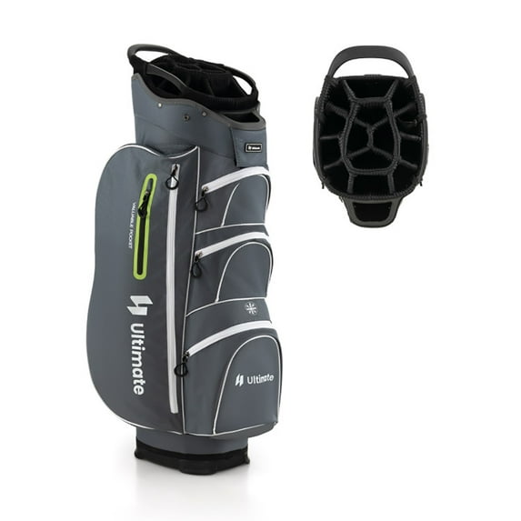Resenkos Golf Carry Bag,Golf Cart Bag,9.5 Inch Lightweight Golf Cart Bag with 15 Way Top Dividers-Green