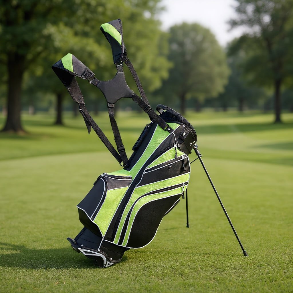 Resenkos Golf Carry Bag,Golf Stand Bag,Golf Stand Cart Bag with 6-Way Divider Carry Pockets-Green