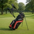 thumbnail image 1 of Resenkos Golf Carry Bag,Golf Stand Bag,Lightweight Golf Stand Bag with 14 Way Top Dividers and 6 Pockets-Red, 1 of 8