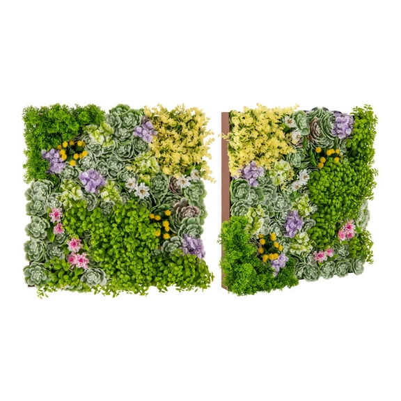 Resenkos Greenery Decor,20" x 20" 3D Hanging Succulents with 10 Types of Mixed Faux Plants for Balcony Home