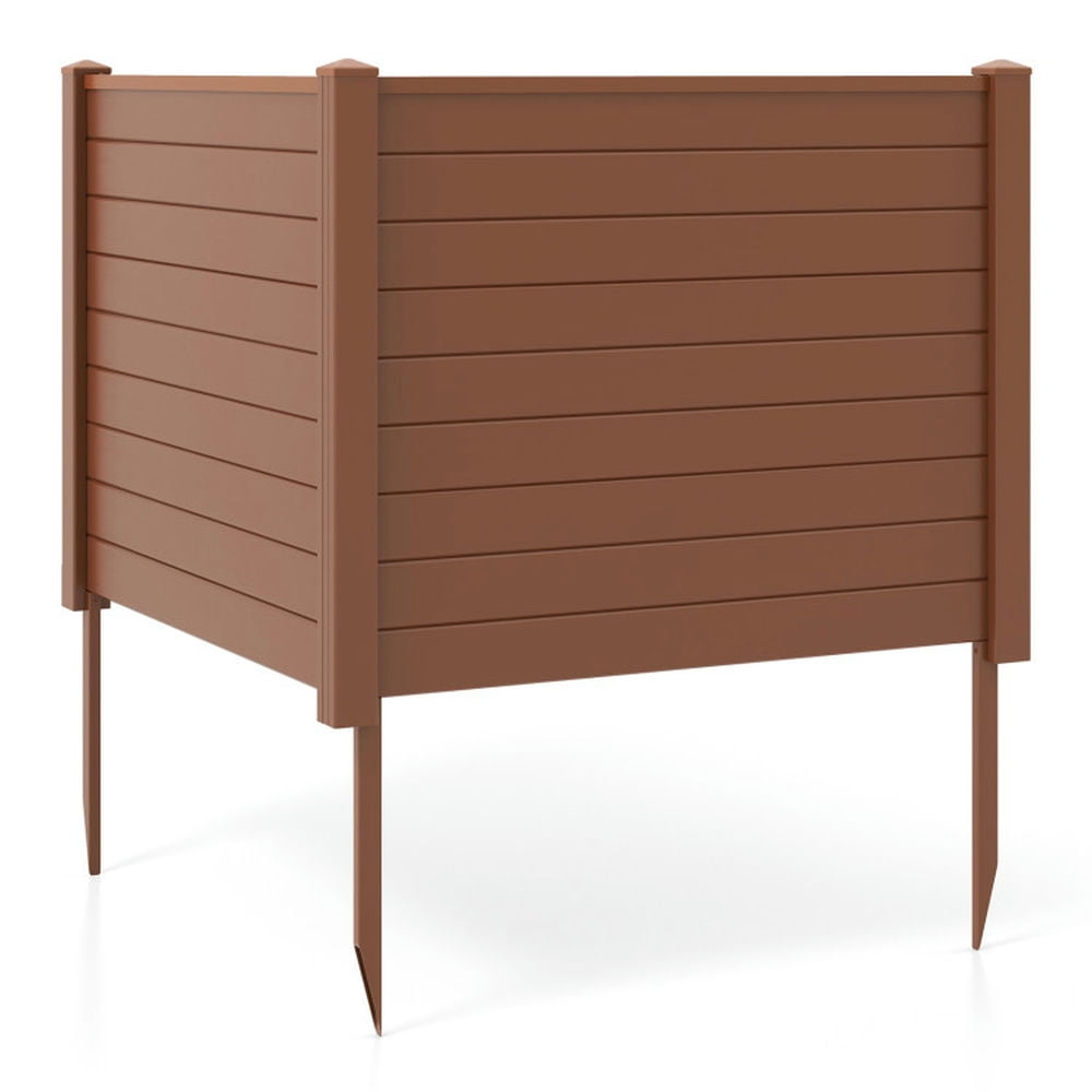 Resenkos Hedges Fence,Faux Hedge Panels,Outdoor PVC Air Conditioner Fence with 20 Inch Long Stakes-Brown Resenkos Hedges Fence,Faux Hedge Panels,Outdoor PVC Air Conditioner Fence with 20 Inch Long Stakes-Brown