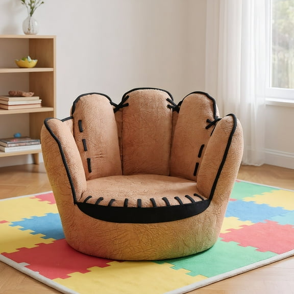 Resenkos Household Five Fingers Baseball Glove Shaped Kids Leisure Upholstered Sofa, Kids Chairs for Kids