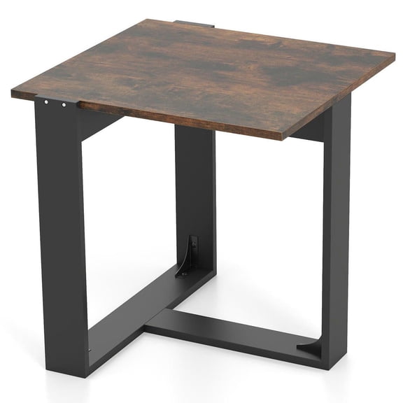 Resenkos Industrial Metal Frame End Table for Sofa or Bedside, Single