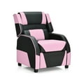 thumbnail image 1 of Resenkos Kids Youth PU Leather Gaming Sofa Recliner with Headrest and Footrest-Pink, Kids Chairs for Kids, 1 of 8