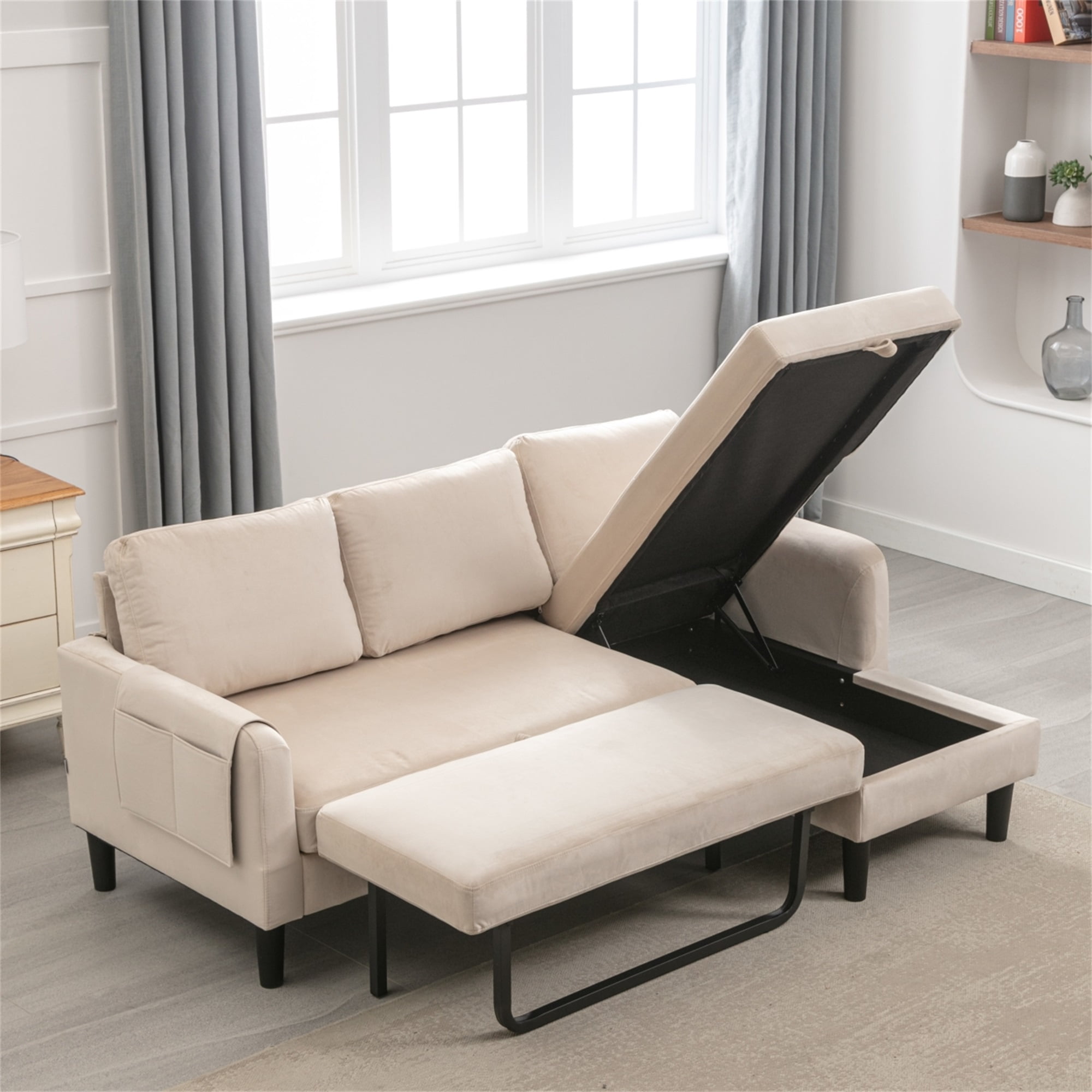 Seat Sleeper Sectional Sofa Couch