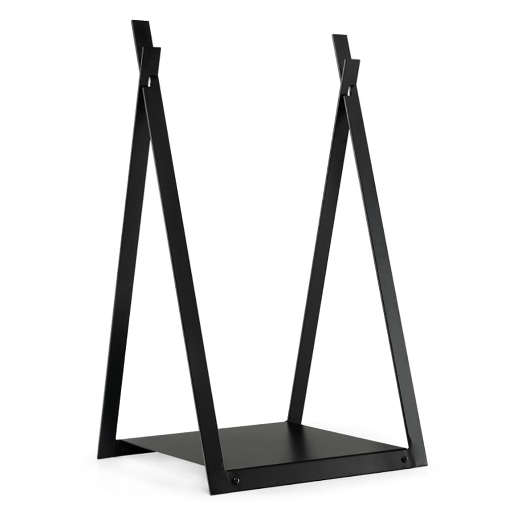 Resenkose Logs Stand Stacker Holder,Firewood Log Rack,Triangle Firewood Rack with Raised Base for Fireplace Fire Pit-Black