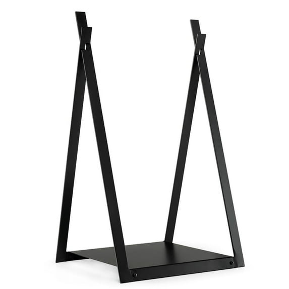 Resenkos Logs Stand Stacker Holder,Firewood Log Rack,Triangle Firewood Rack with Raised Base for Fireplace Fire Pit-Black