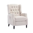 thumbnail image 1 of Resenkos Massage Recliner Chair, Fabric Recliner Sofa Home Theater Seating, Single Sofa Armchair Easy Lounge for Living Room, White, 1 of 8
