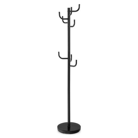 Resenkos Metal Coat Rack Stand with 8 Sturdy Hooks and Metal Base, Tree Shaped Coat and Hat Hanger, Coat Racks for Foyer and Office