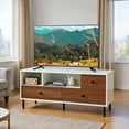 thumbnail image 1 of Resenkos Mid-Century TV Stand for 50-inch TVs with 2 Cubbies and 3 Drawers, Mid Century Modern TV Stand for Living Room Bedroom, 1 of 8