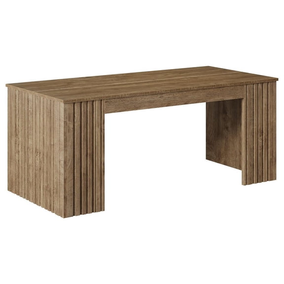 Resenkos Modern 63-Inch Executive Office Desk, Large Writing Workstation, Brown