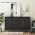 thumbnail image 1 of Resenkos Modern Buffet Cabinet with Storage, Fluted Sideboard, Adjustable Shelves, Credenza, Accent Cabinet Console Table - Black, 1 of 20