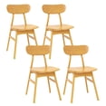 thumbnail image 1 of Resenkos Modern Farmhouse Wood Dining Chair Set of 4 with Oak Finish, Natural, 1 of 6