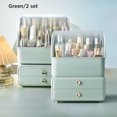 thumbnail image 1 of EDOEMSE Modern Makeup Storage, Waterproof and Dustproof Makeup Organizer and Storage Cosmetics Organizer Box for Countertop with Lid & Drawers, Green, 1 of 6