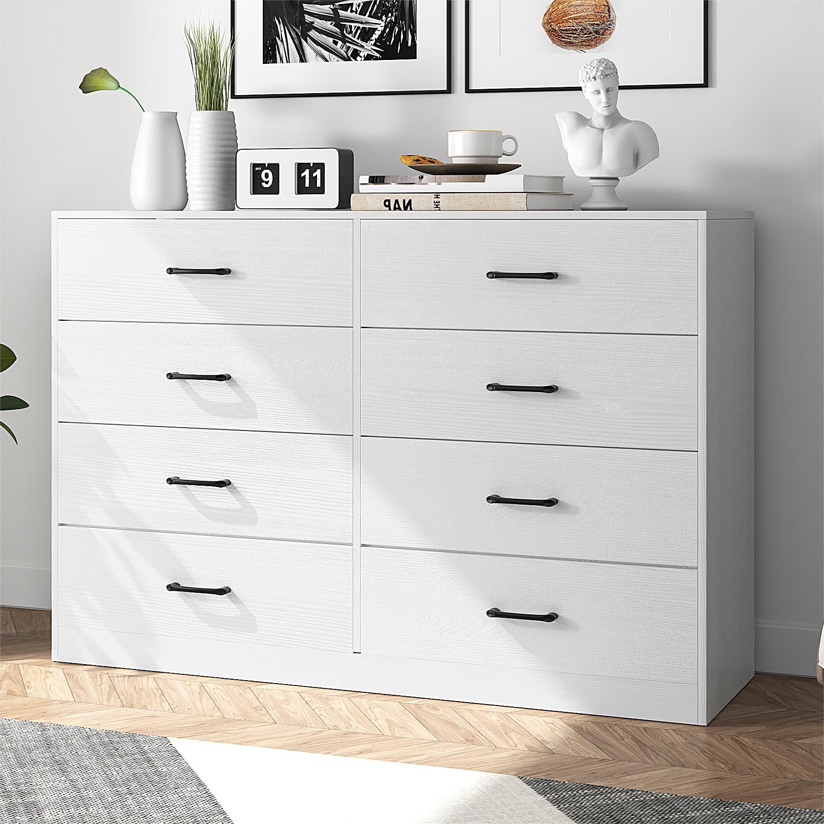 Resenkos Modern Mid Century 8 Drawer Wide Dressers Chests for