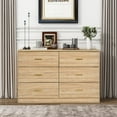 thumbnail image 1 of Resenkos Modern Natural 6-Drawer Dresser for Bedroom - Ample Storage Wide Chest of Drawers, Sturdy & Safe,Natural, 1 of 9