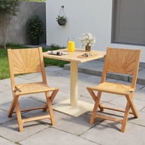 Resenkos Outdoor Dining Room Chairs, Patio Kitchen Chairs,2 Pieces Folding Patio Chairs with Inclined Backrest