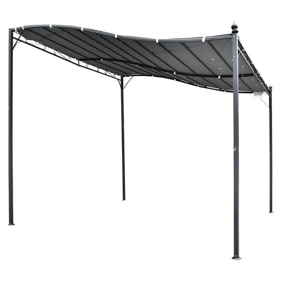 Resenkos Outdoor Garden Gazebo, Sunshade Gazebo Canopy,10' x 10' Outdoor Pergola Gazebo with Durable & Spacious Weather-Resistant Design, Grey