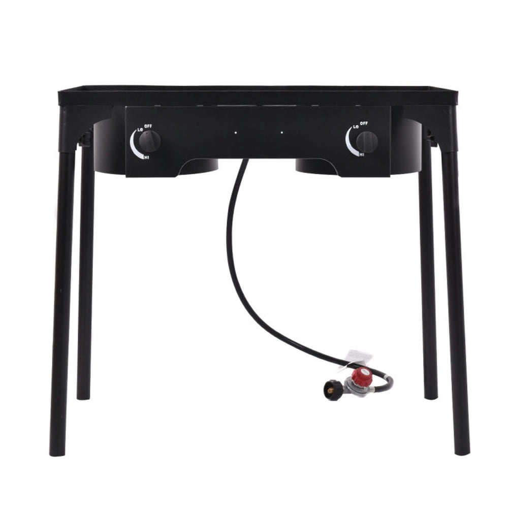 Resenkos Outdoor Patio Barbecue Cooker, Outdoor Grills,150000 BTU Double Burner Outdoor Stove BBQ Grill