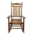 thumbnail image 1 of Resenkos Outdoor Solid Wood Rocking Chair with Armrest, Patio Wooden Rocker for Porch Backyard Garden Oak, 1 of 8