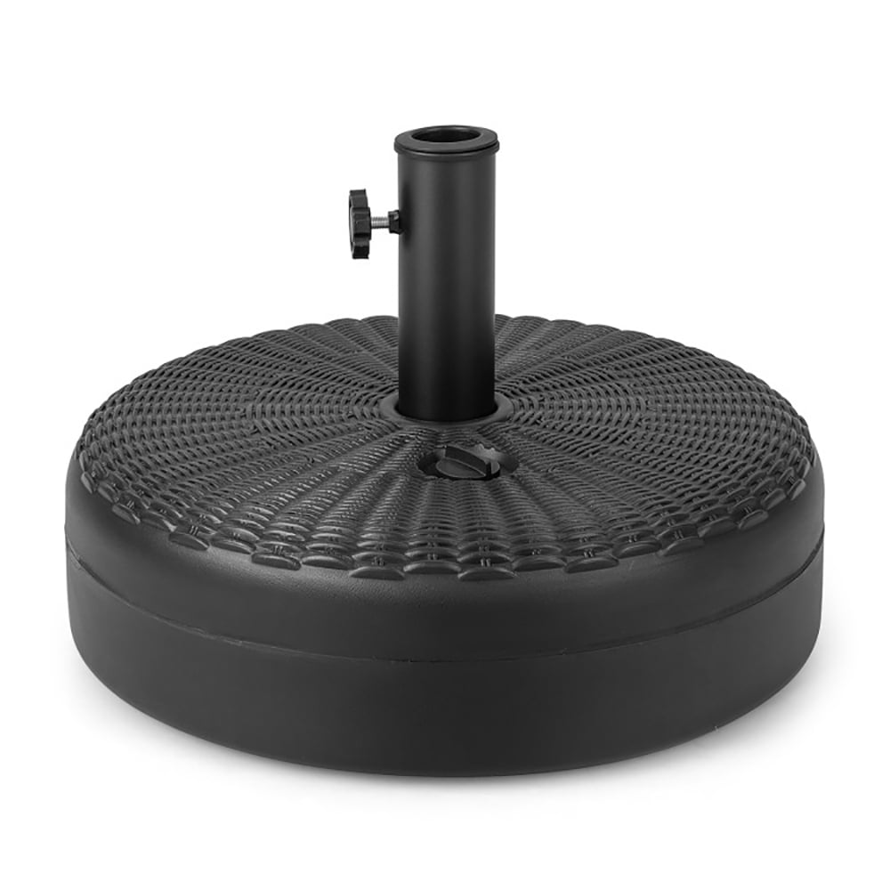 Resenkos Outdoor Umbrella Base, 18 Inch Fillable Heavy-Duty Round Umbrella Base Stand, Black