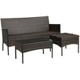thumbnail image 1 of Resenkos Patio Furniture Sets,Outdoor & Patio Furniture Sets,3 Pieces Patio Furniture Sectional Set with 5 Cozy Cushions-Black, 1 of 13