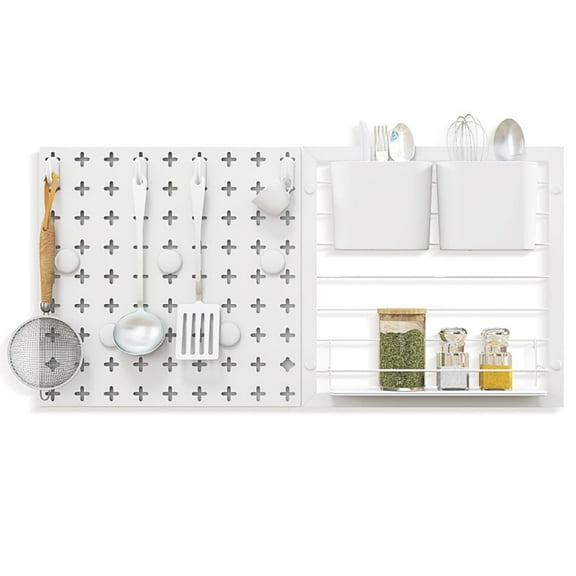 Resenkos Pegboard Combination Kit Combination Wall Organizer with Magnets and Hooks,
