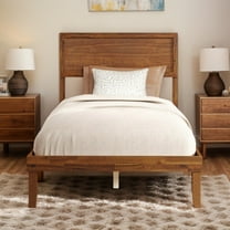 Resenkos Platform Bed Frame, Bedroom Bed Frame,Twin/Full/Queen Size Bed Frame with Headboard and Wooden Slats Support-Twin Size