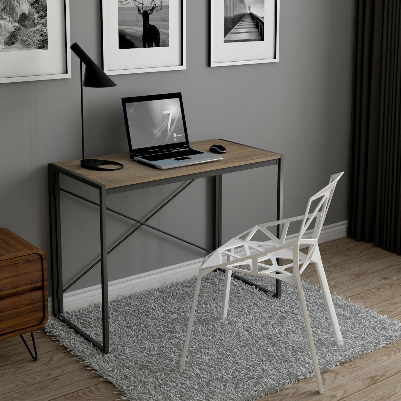 Resenkos Portable Folding Computer Desk, Home Office Table Writing Study Desk