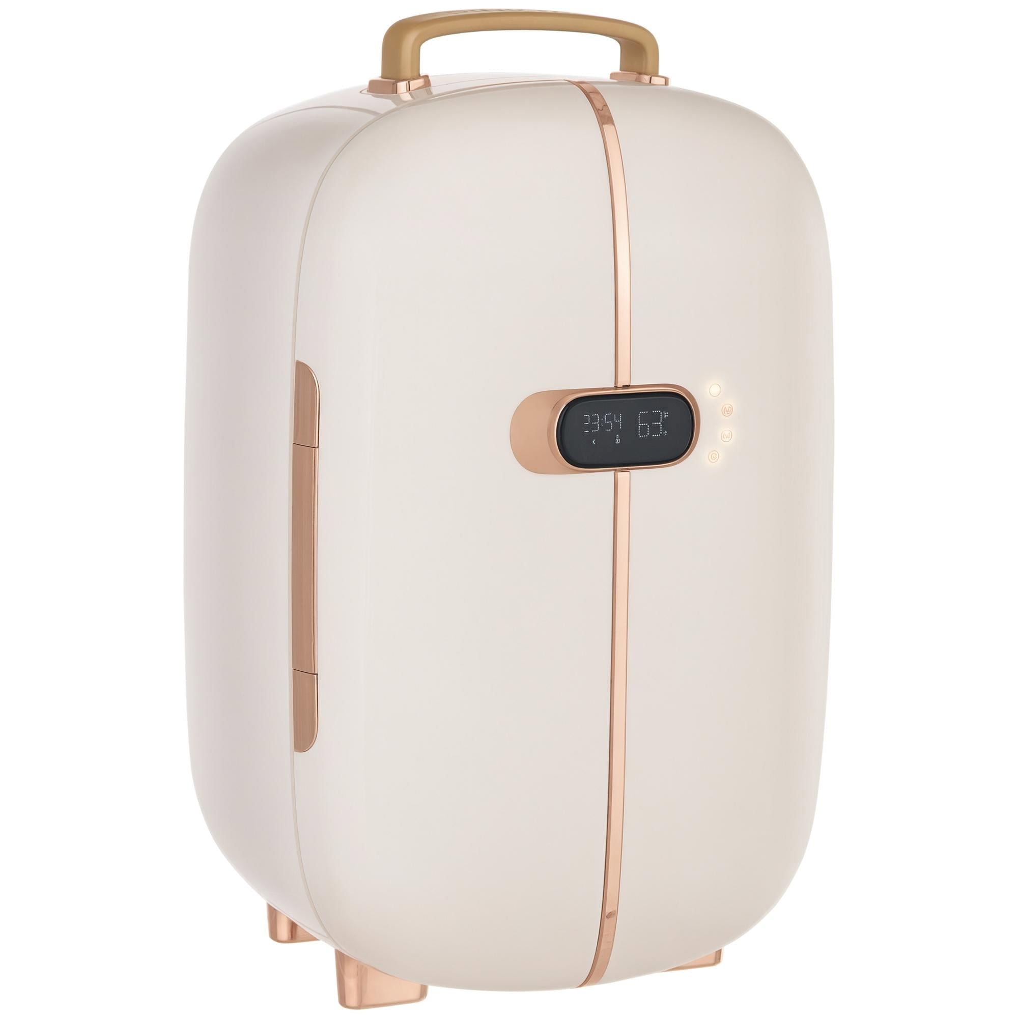 Resenkos Portable Skincare Fridge with LED Display, 12L Mini Fridge for Beauty, Makeup and Cosmetics, White
