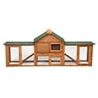 Resenkos Rabbit Hutch, Bunny Cage, Chicken Coop,Large Wooden Rabbit Hutch Indoor and Outdoor Bunny Cage with a Tray and Runs for Small Animals, Orange