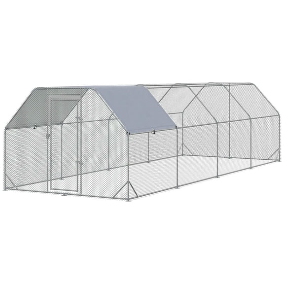 Resenkos Rabbit Hutch, Duck Cage Hutch,Chicken Coop,Large Chicken Coop Metal Chicken Run with Waterproof and Anti-UV Cover