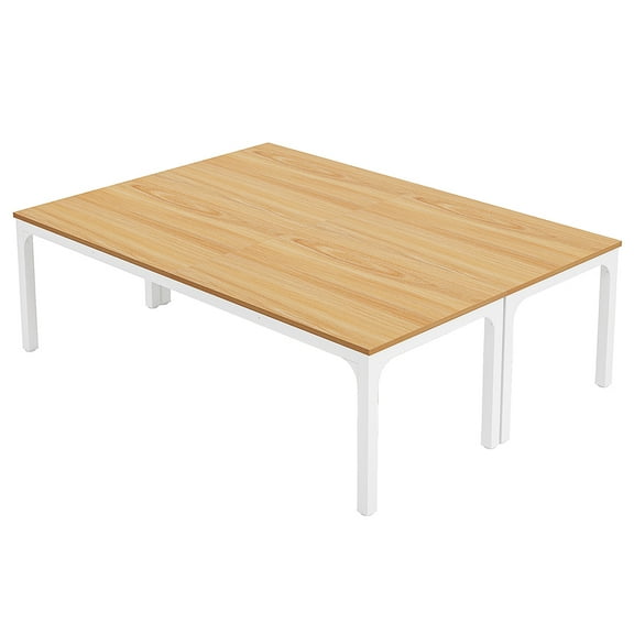 Resenkos Rectangular Dining Table, 78 inch Long Kitchen Table for 6-8 People,Brown