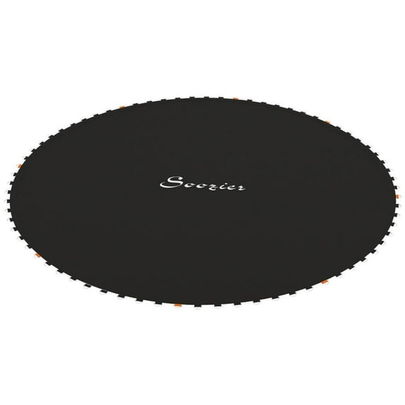 Resenkos Replacement Bounce Mat for 12ft Trampolines, 72 V-Hooks Included - Black
