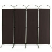 Resenkos Room Separator, Room Divider Panel,6.2Ft Folding 4-Panel Room Divider for Home Office Living Room -Brown