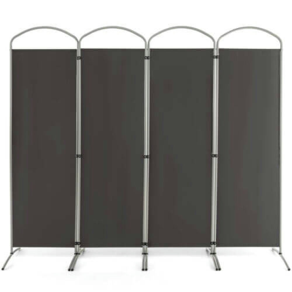Resenkos Room Separator, Room Divider Panel,6.2Ft Folding 4-Panel Room Divider for Home Office Living Room -Gray