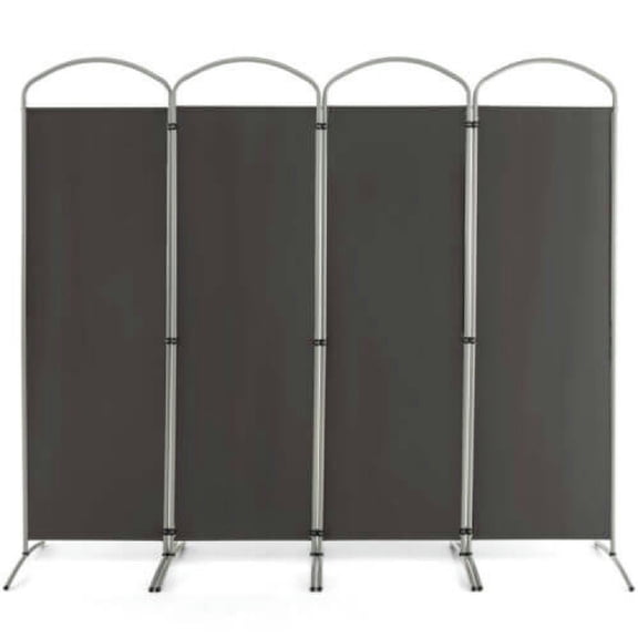 Resenkos Room Separator, Room Divider Panel,6.2Ft Folding 4-Panel Room Divider for Home Office Living Room -Gray