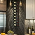 thumbnail image 1 of Resenkos Rust proof Wall Mounted Wine Rack for 6 or 9 Bottles-L, Wine Storage Racks, Bar Cabinet, for Kitchen Dining Room, 1 of 7