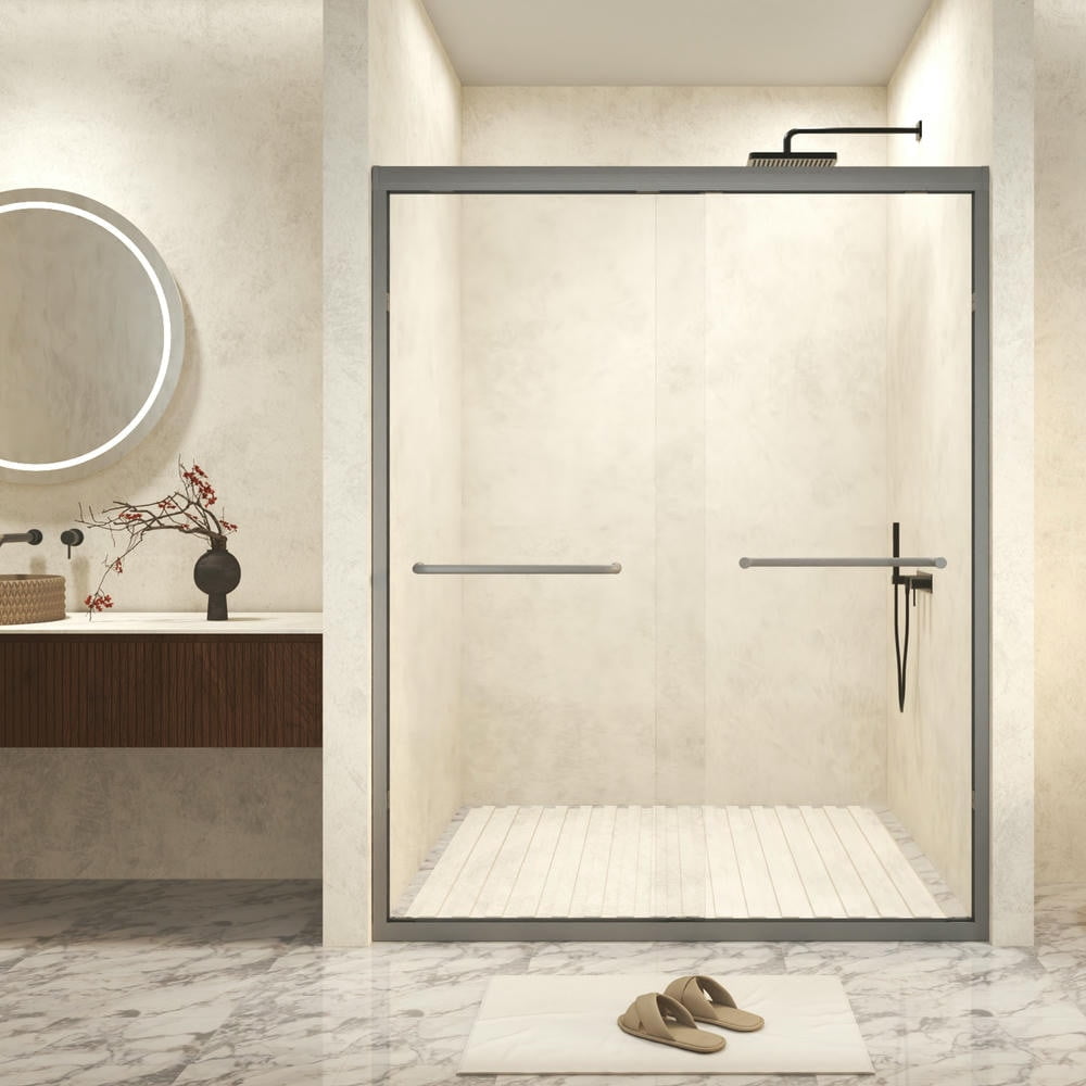 Resenkos Shower Enclosure Door,Shower Stall Door,Tempered Glass Double ...