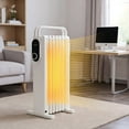 thumbnail image 1 of Resenkos Small Portable Room Heaters,Heater, Portable Heater,1500W Electric Space Heater Oil Filled Radiator Heater with Foldable Rack-White, 1 of 8