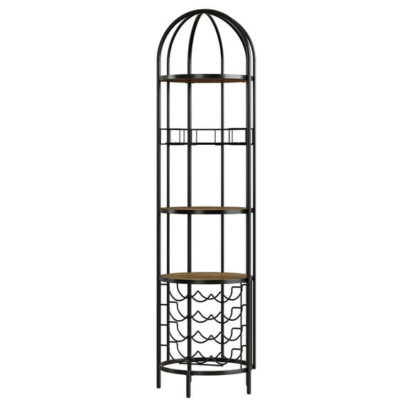 Resenkos Solid Wood 2-Tier Plant Stand, Set of 2 Rustic Plant Shelves for Living Room