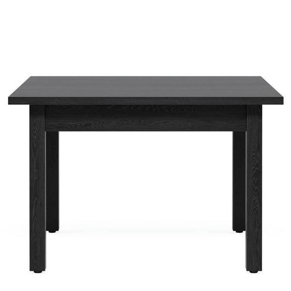 Resenkos Solid Wood Square Table, 4-Person Kitchen Dining, Sturdy Legs, Modern Home Decor, Black