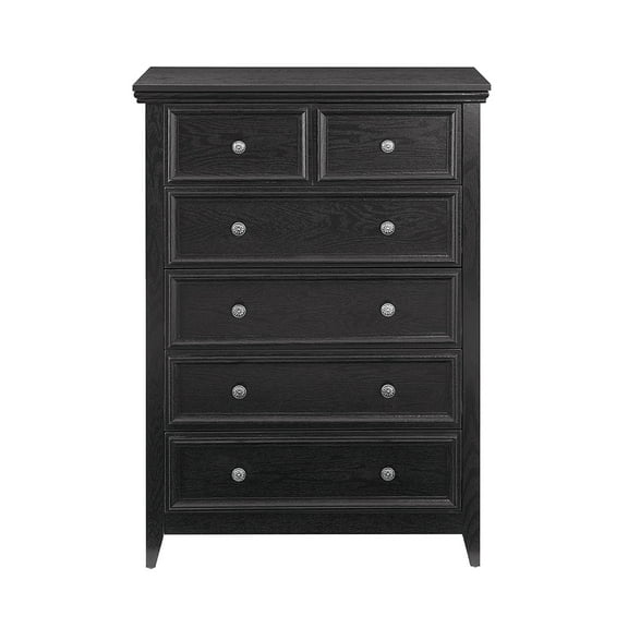 Resenkos Storage Dresser,Chest of Drawers,Modern 6 Drawers Dresser 6 Drawers Cabinet,Chest of Drawers Closet Organizers,Black