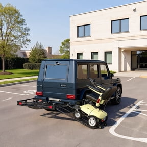 Resenkos Strong Electric Wheelchair Hitch Carrier Mobility Ramp