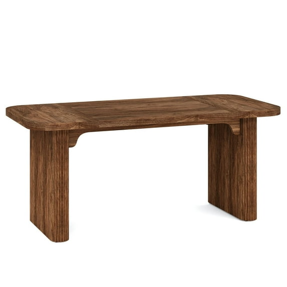 Resenkos Study Writing Desk, Computer Desk,62.2" Wood Executive Desk Simple Rectangular Computer Desk Writing Table,Brown