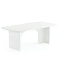 thumbnail image 1 of Resenkos Study Writing Desk, Computer Desk,63-Inch Executive Desk, Modern Computer Desk with Arch Design Legs,White, 1 of 4