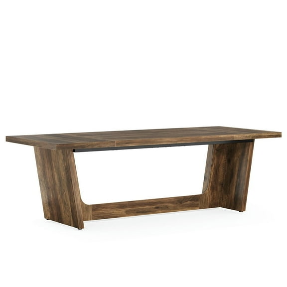 Resenkos Study Writing Desk, Computer Desk,70.8-Inch Executive Desk, Wood Study Computer Desk Writing Table,Brown