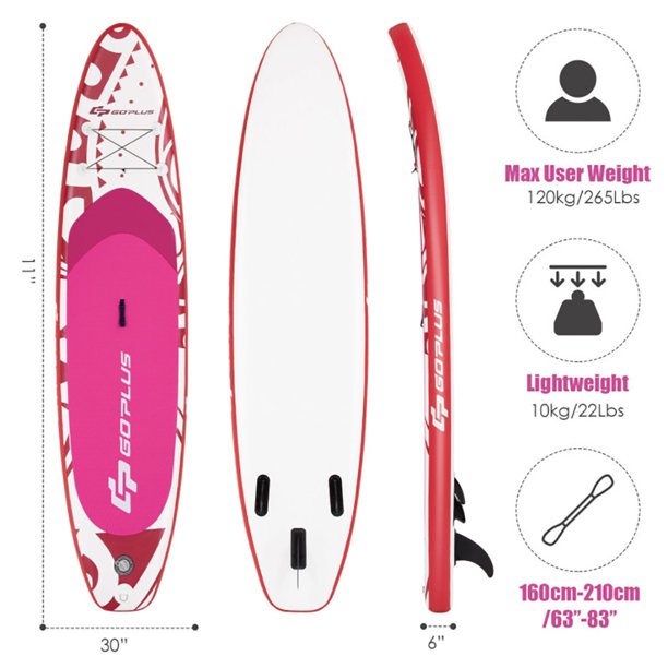 Resenkos Surfboard,Stand Up Paddle Board, 11 Feet Inflatable Adjustable